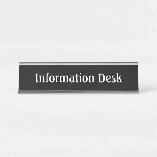 Porte-nom Pour Bureau Panneau de nom de comptoir d'information (Devant)