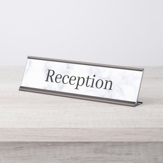 Porte-nom Pour Bureau Panneau de nom du comptoir de réception (Devant)