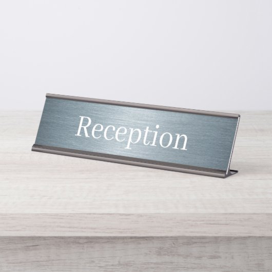 Porte-nom Pour Bureau Panneau de nom du comptoir de réception (Devant)