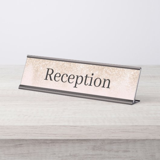 Porte-nom Pour Bureau Panneau de nom du comptoir de réception (Devant)