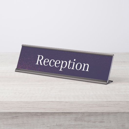Porte-nom Pour Bureau Panneau de nom du comptoir de réception (Devant)