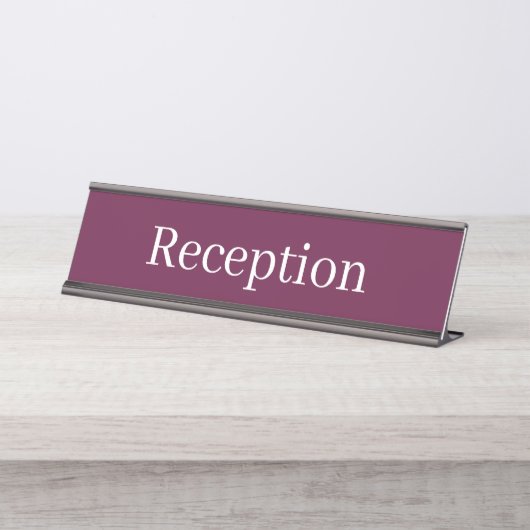 Porte-nom Pour Bureau Panneau de nom du comptoir de réception (Devant)