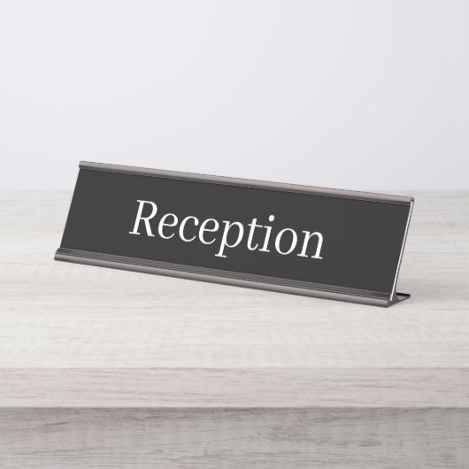 Porte-nom Pour Bureau Panneau de nom du comptoir de réception (Devant)