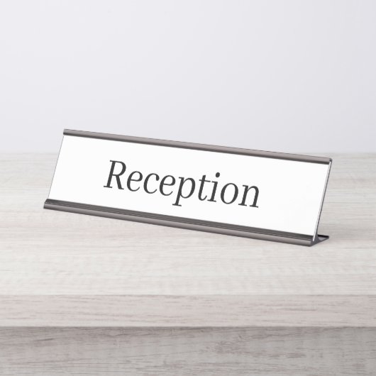 Porte-nom Pour Bureau Panneau de nom du comptoir de réception (Devant)