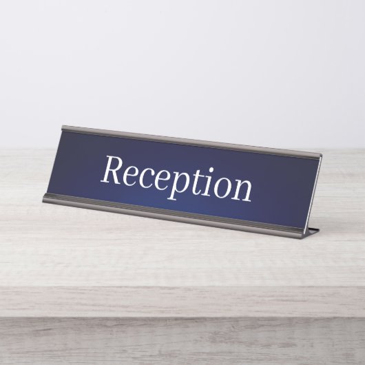 Porte-nom Pour Bureau Panneau de nom du comptoir de réception (Devant)