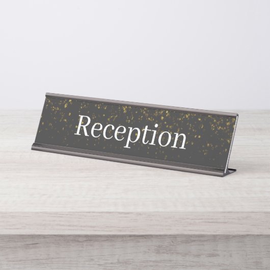 Porte-nom Pour Bureau Panneau de nom du comptoir de réception (Devant)