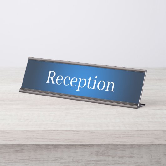 Porte-nom Pour Bureau Panneau de nom du comptoir de réception (Devant)