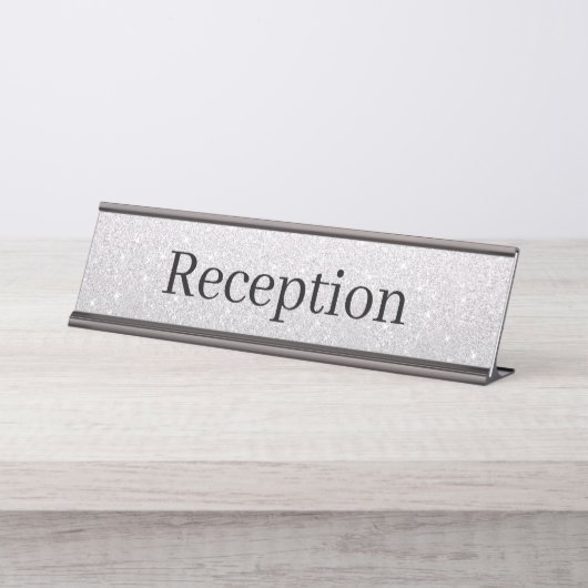 Porte-nom Pour Bureau Panneau de nom du comptoir de réception (Devant)