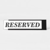 Porte-nom Pour Bureau Panneau de table réservée (Devant)