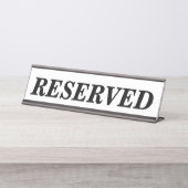 Porte-nom Pour Bureau Panneau de table réservée (Devant)