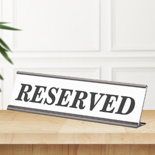 Porte-nom Pour Bureau Panneau de table réservée