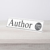 Porte-nom Pour Bureau Panneau du bureau de l'auteur (Devant)