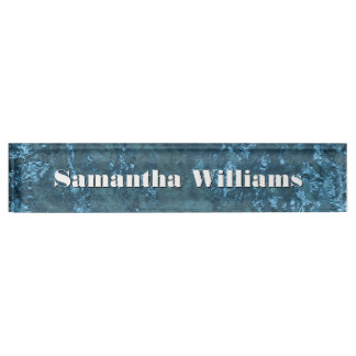Porte-nom Pour Bureau Panneau personnalisé de bureau bleu Foil
