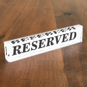 Porte-nom Pour Bureau Panneau réservé pour table de restaurant (Taille)