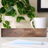 Porte-nom Pour Bureau Panneau usé de pin