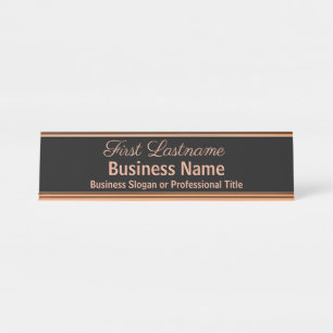 Porte-nom Pour Bureau Panneaux de bureau classiques modernes signe or ro