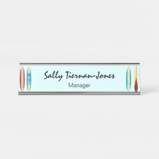 Porte-nom Pour Bureau Panneaux vintages (Devant)