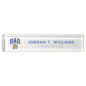 Porte-nom Pour Bureau Papa de Spartans d'état de San Jose (Devant)