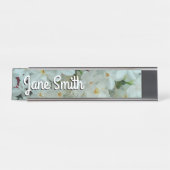 Porte-nom Pour Bureau Paperwhite Narcissus Fleurs blanches délicates (Devant)