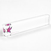 Porte-nom Pour Bureau Papillon abstrait