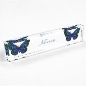 Porte-nom Pour Bureau Papillon bleu Thunder_Cove
