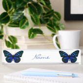 Porte-nom Pour Bureau Papillon bleu Thunder_Cove