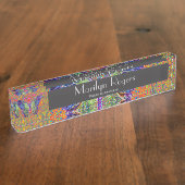 Porte-nom Pour Bureau Papillon coloré (Taille)