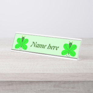 Porte-nom Pour Bureau Papillon de la Saint-Patricks