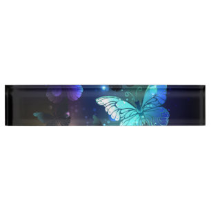 Porte-nom Pour Bureau Papillon de nuit