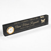 Porte-nom Pour Bureau Papillon Gold Custom Professional