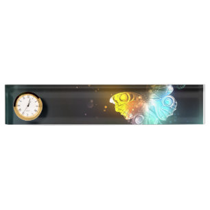 Porte-nom Pour Bureau Papillon lumineux et papillons de nuit