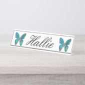 Porte-nom Pour Bureau Papillon personnalisé (Devant)