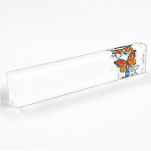 Porte-nom Pour Bureau Papillons volants Morpho et Monarch