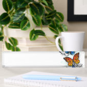 Porte-nom Pour Bureau Papillons volants Morpho et Monarch