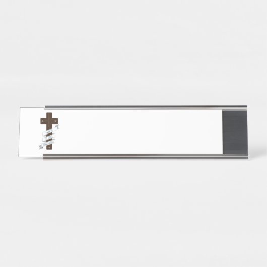 Porte-nom Pour Bureau Par le Christ (Devant)