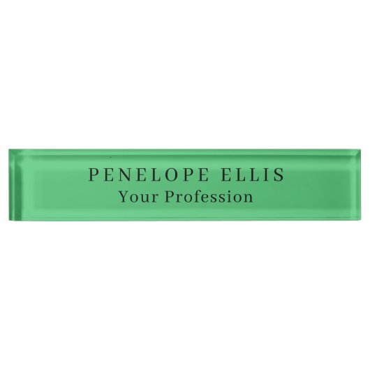 Porte-nom Pour Bureau Paris Vert Unique Original Classique Professionnel (Devant)