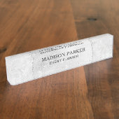 Porte-nom Pour Bureau Parties scintillant blanche (Taille)