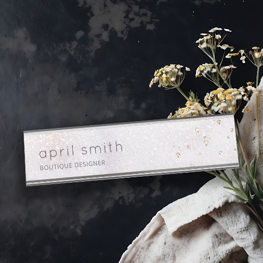 Porte-nom Pour Bureau Parties scintillant d'aquarelle Abstraite de bross