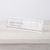 Porte-nom Pour Bureau Parties scintillant d'aquarelle Abstraite de bross (Devant)