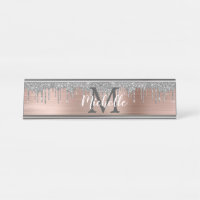 Parties scintillant d'argent goutte Rose métal or