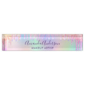 Porte-nom Pour Bureau Parties scintillant holographique goutte-à-goutte  (Devant)