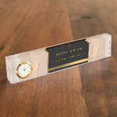 Porte-nom Pour Bureau Parties scintillant Rose Gold de luxe (Taille)