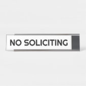 PORTE-NOM POUR BUREAU PAS DE SOLICITATION (Devant)