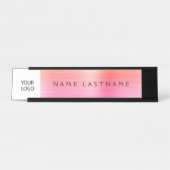Porte-nom Pour Bureau Pastel Modern Custom Logo Executive Professional (Devant)