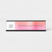 Porte-nom Pour Bureau Pastel Modern Custom Logo Executive Professional (Devant)