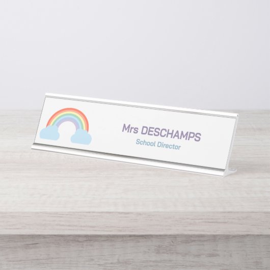 Porte-nom Pour Bureau Pastel Rainbow (Devant)