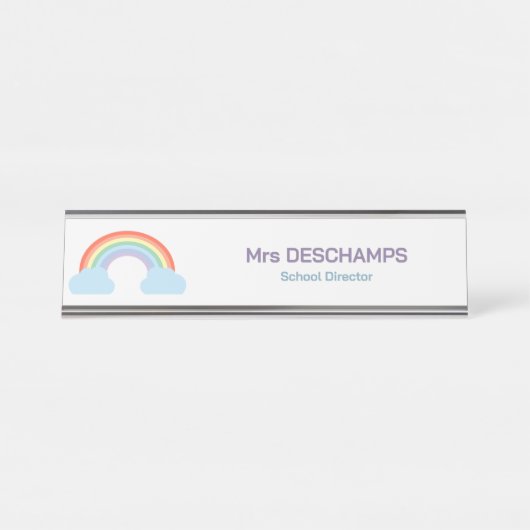 Porte-nom Pour Bureau Pastel Rainbow (Devant)