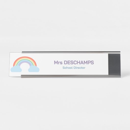 Porte-nom Pour Bureau Pastel Rainbow (Devant)
