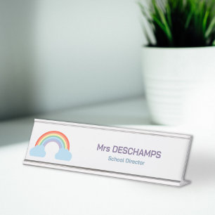 Porte-nom Pour Bureau Pastel Rainbow