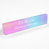 Porte-nom Pour Bureau Pastel Rainbow Gradient
